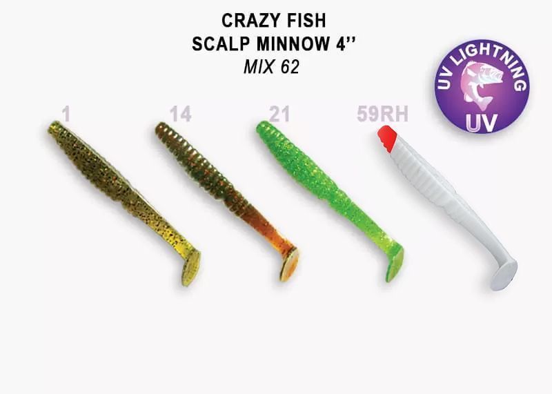 Scalp minnow 4" 18-100-M62-6