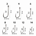 Одинарный крючок CF Micro jig hook №8 10 шт