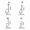 Одинарный крючок Crazy Fish Round Bent Fixative Shank №8 7 шт