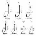 Одинарный крючок CF S hook №4 10 шт, черный