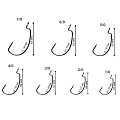 Офсетный крючок CF Big game offset hook №4/0 1000 шт