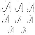 Одинарный крючок CF Round bent hook №8 200 шт