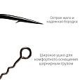Одинарный крючок CF Round bent fixative shank №10 15 шт