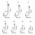 Одинарный крючок CF S hook №14 15 шт, серебряный