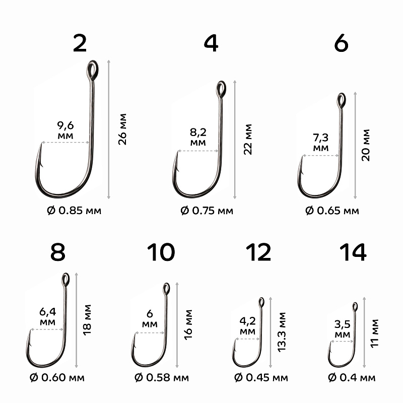 Одинарный крючок CF Micro jig hook №12 15шт