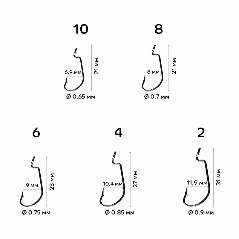 Офсетный крючок CF Offset DN hook №3/0 7 шт