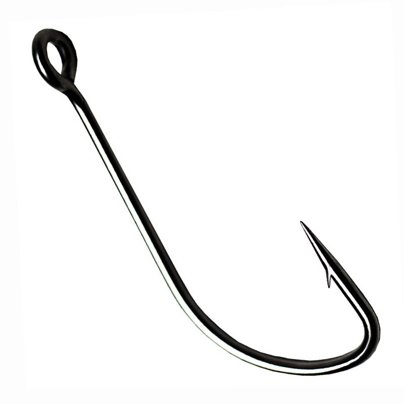 Одинарный крючок CF S hook №8 10 шт, черный