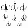 Тройной крючок CF T hook №12 15 шт