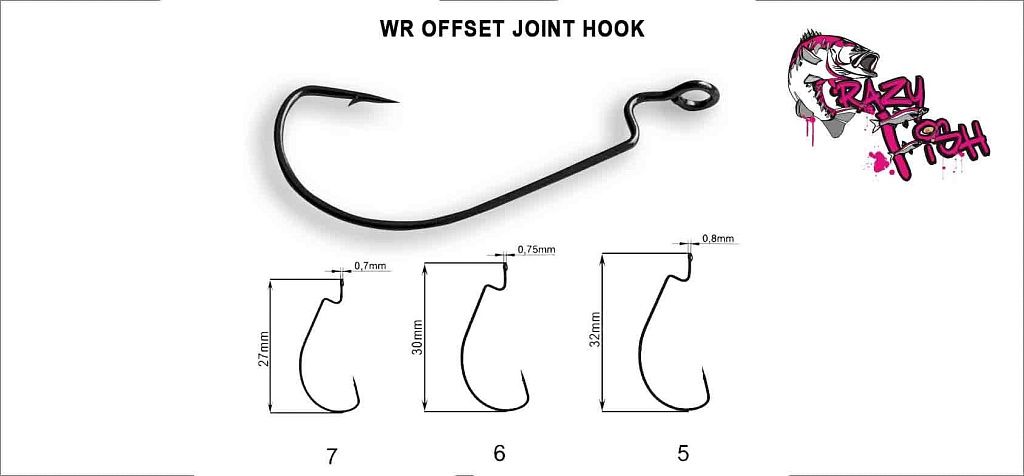 Офсетный крючок CF Wide Range Offset Joint Hook №5 15 шт