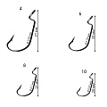 Офсетный крючок CF Offset DN hook №8 200 шт