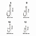 Одинарный крючок CF Round bent fixative shank №6 10 шт