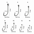 Одинарный крючок CF S hook №6 10 шт, черный
