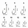 Одинарный крючок CF Micro jig hook №6 10 шт