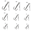 Двойной крючок CF Long tail double hook №4/0 50 шт