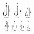 Одинарный крючок CF Micro Jig BH hook №6 10 шт
