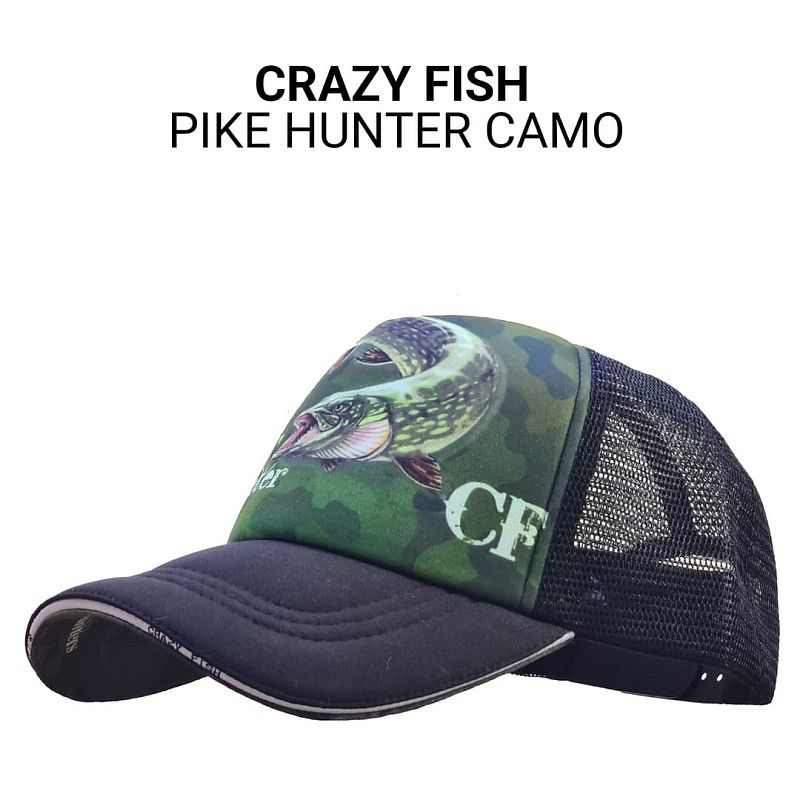Кепка Crazy Fish Pike Hunter Camo L