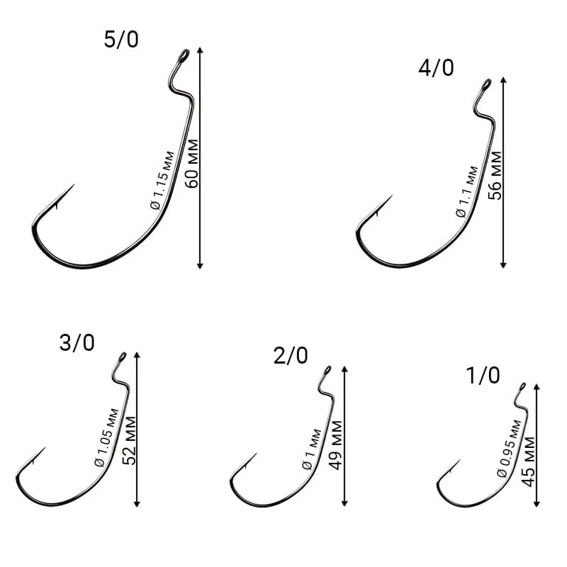 Офсетный крючок CF Wide Range Offset Hook №5/0 1000 шт