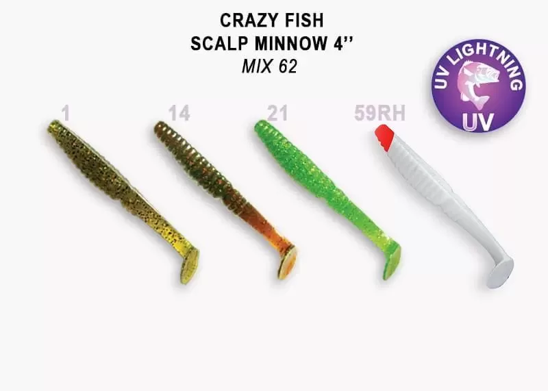 Scalp minnow 4" 18-100-M62-6